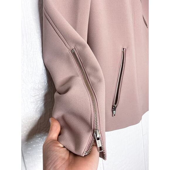 TROUVE Oversized Dusty Mauve Moto Biker Jacket US L NWT - Picture 5 of 7